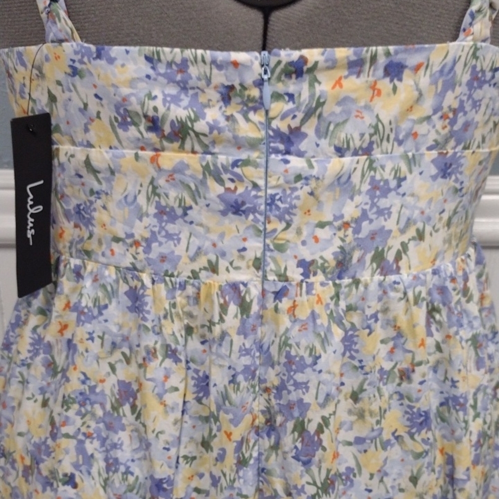 NEW Lulu's Blue and White Ruffled Tiered Maxi Dress - Picture 9 of 16
